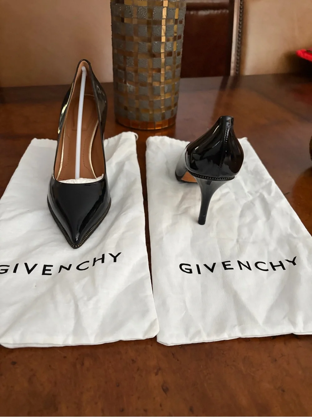 Givenchy Black Patent heels size 8